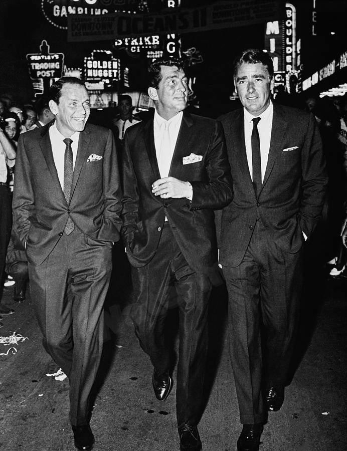 The Rat Pack B&W Photo - Celebrity Actors
