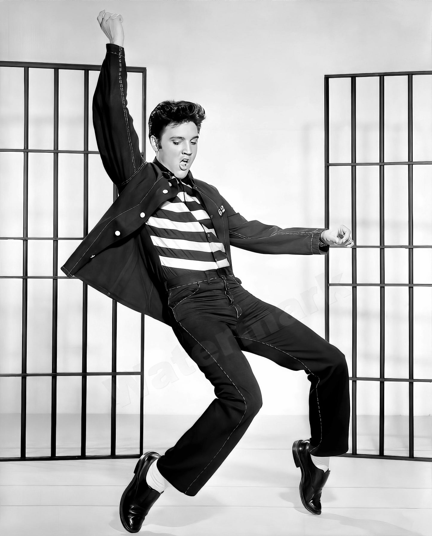 Elvis Presley Jailhouse Rock B&W Photo - Celebrity Actresses