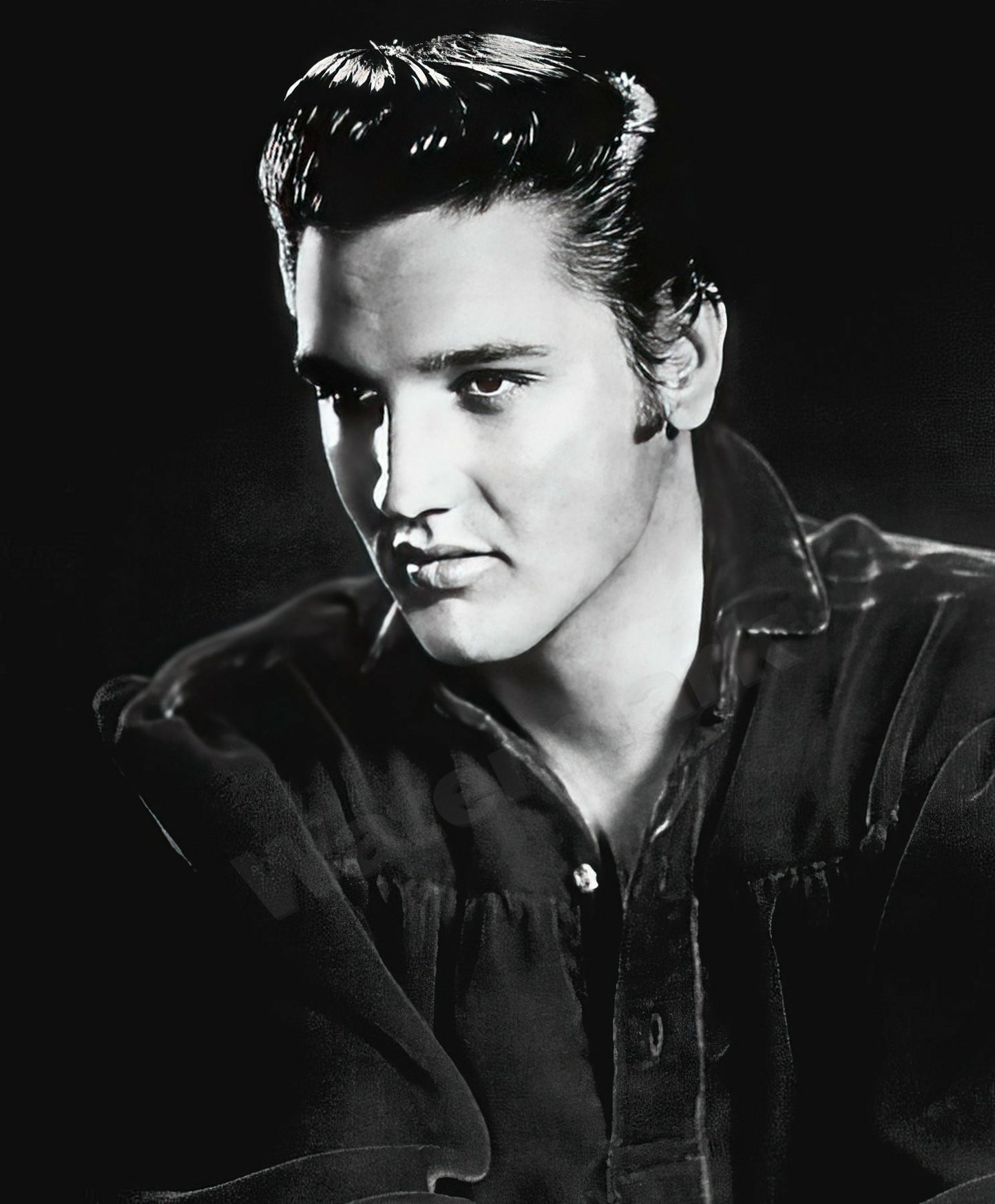 Elvis Presley B&W Photo - Celebrity Musicians and Actors