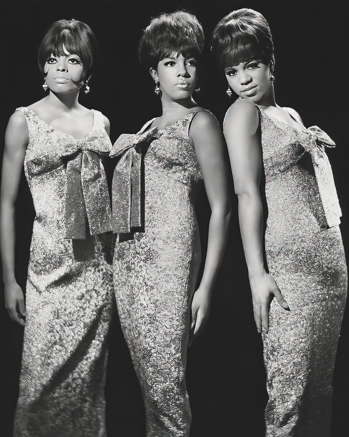 The Supremes In Sequins B&W Photo - Clebrity Musicians and Actresses