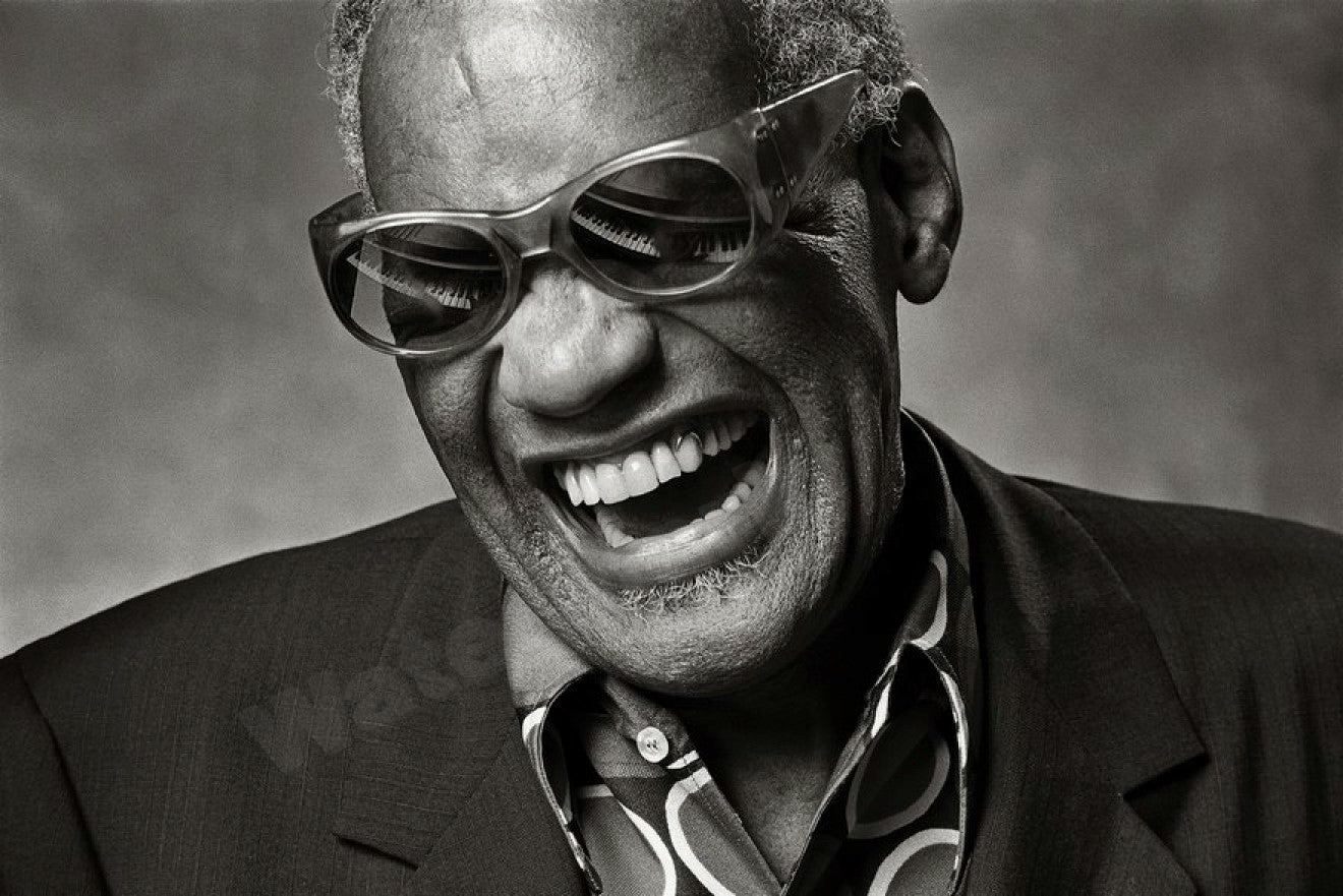 Ray Charles B&W Photo - Clebrity Musicians