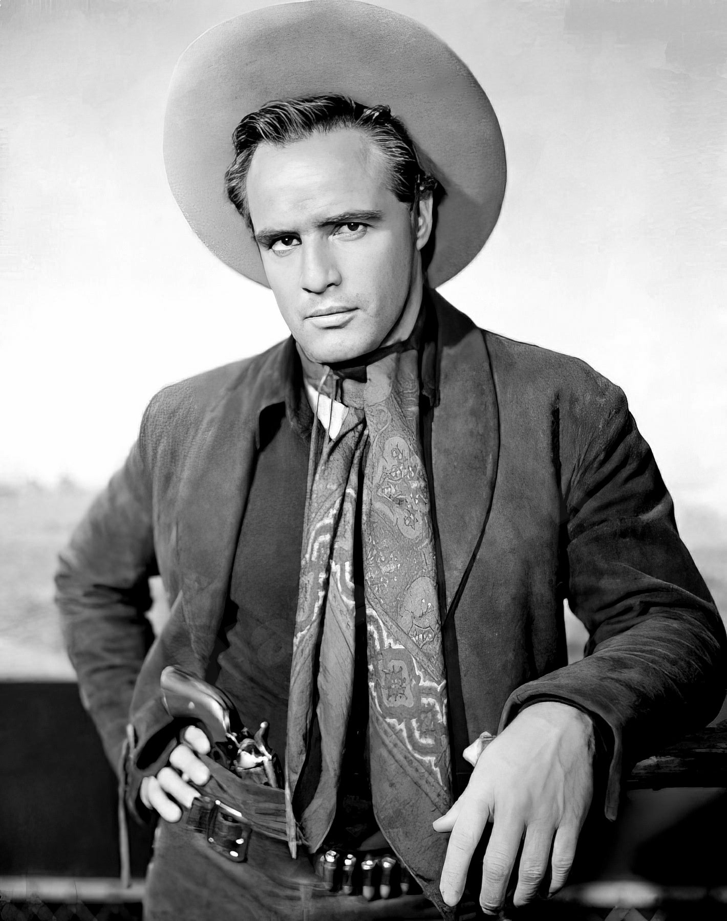 Marlon Brando One Eyed Jacks B&W Photo - Celebrity Actors