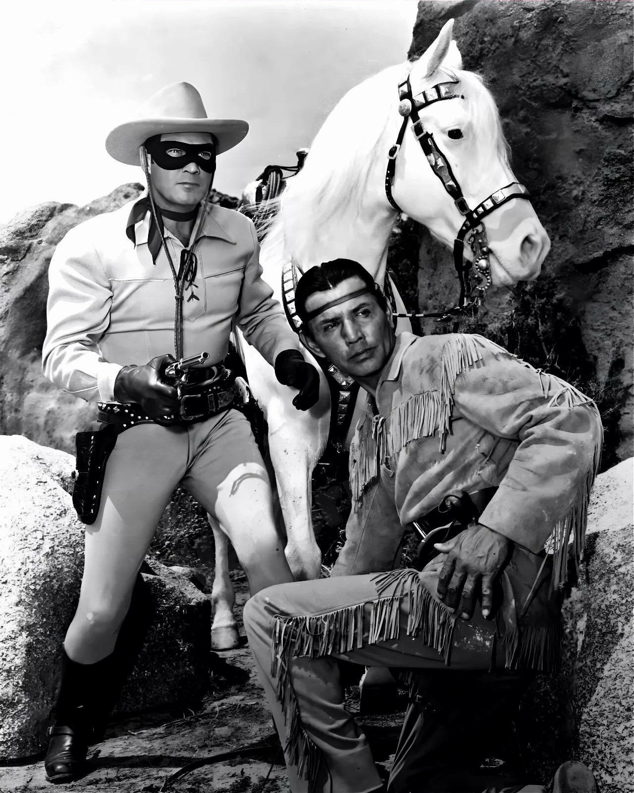 The Lone Ranger B&W Photo - Celebrity Actors