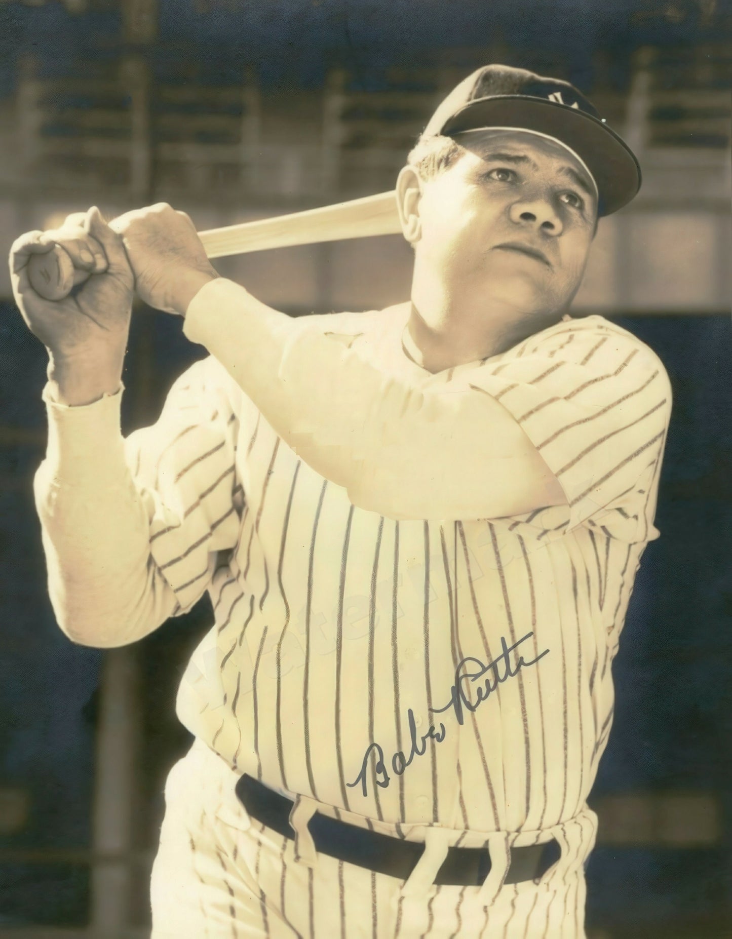 Babe Ruth Vintage Photo - Celebrity Autograph Reprint