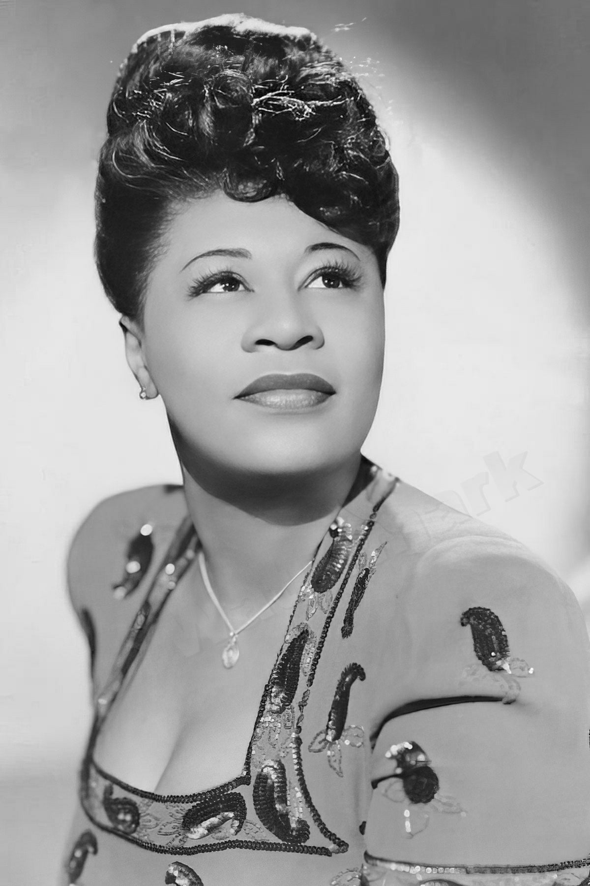 Ella Fitzgerald The First Lady Of Song B&W Photo - Celebrity Musicians