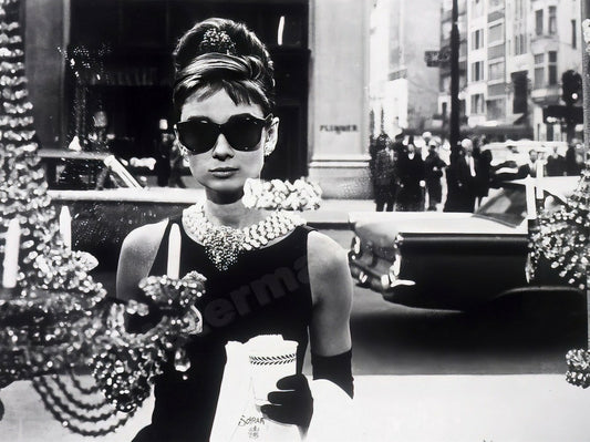 Audrey Hepburn Breakfast At Tiffany's B&W Photo - Celebrity Actresses
