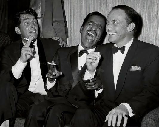 The Rat Pack B&W Photo - Celebrity Actors