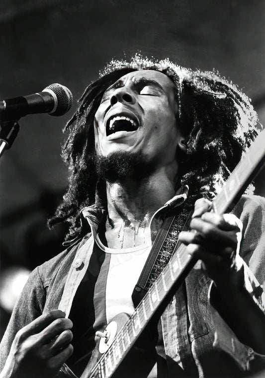 Bob Marley B&W Photo - Celebrity Musicians