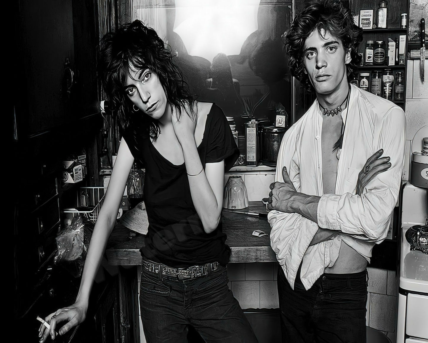 Patti Smith and Robert Mapplethorpe B&W Photo - Celebrity Personality