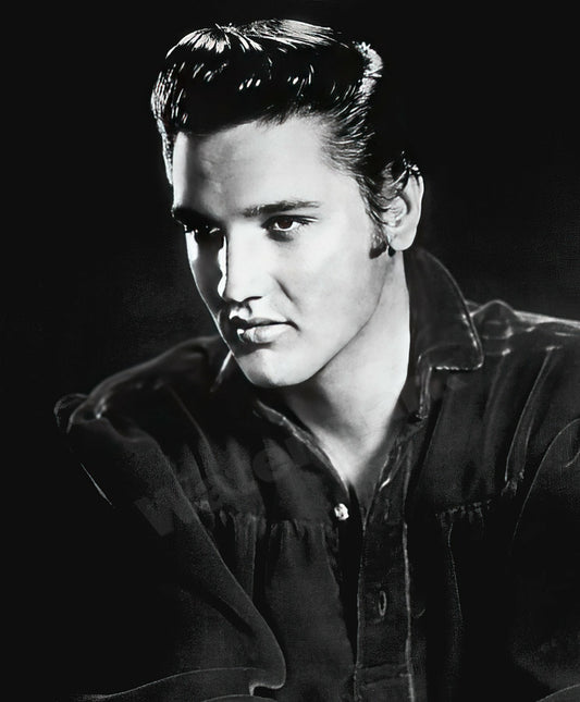 Elvis Presley B&W Photo - Celebrity Musicians and Actors