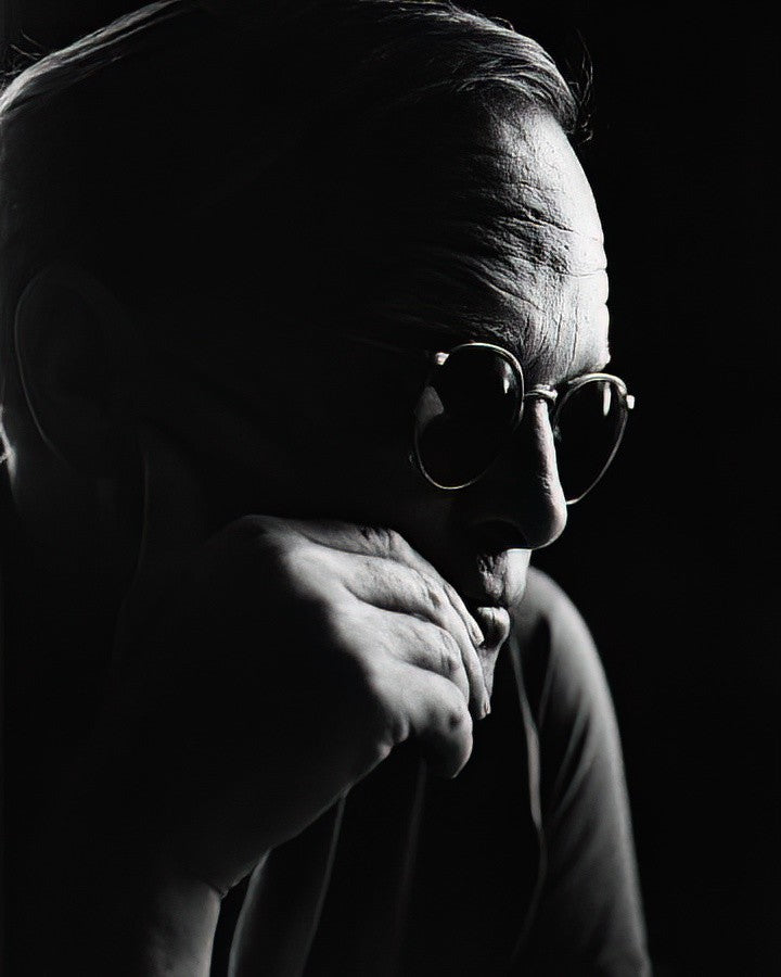 Truman Capote Artistic Portrait In Glasses B&W Photo - Celebrity Personality