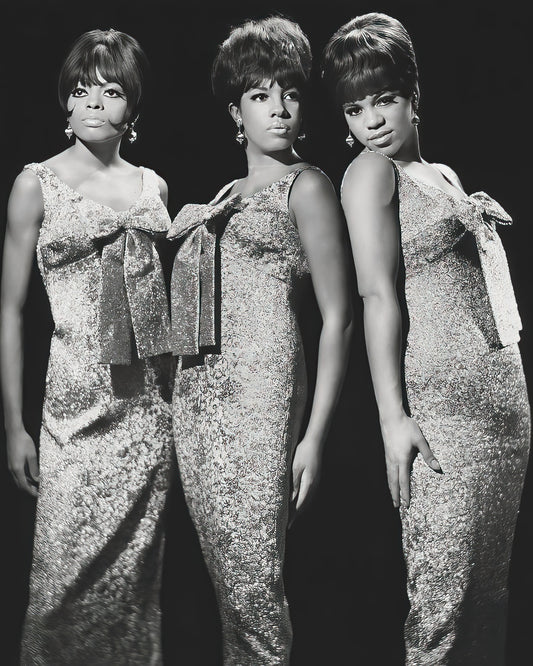 The Supremes In Sequins B&W Photo - Clebrity Musicians and Actresses