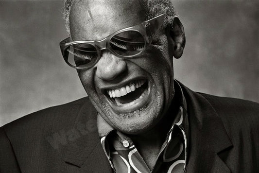 Ray Charles B&W Photo - Clebrity Musicians
