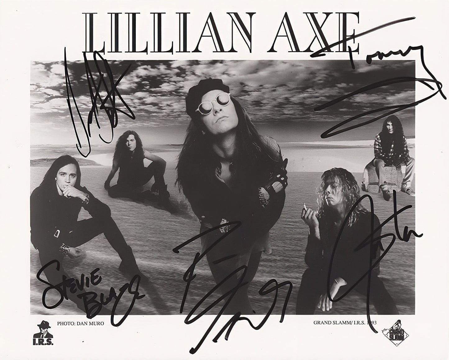 Lillian Axe Autograph Reprint B&W Photo - Celebrity Musicians