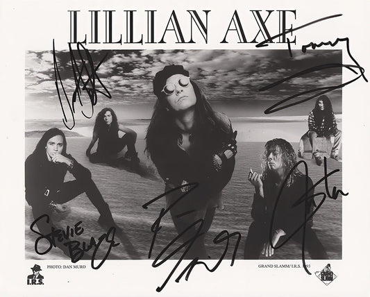 Lillian Axe Autograph Reprint B&W Photo - Celebrity Musicians