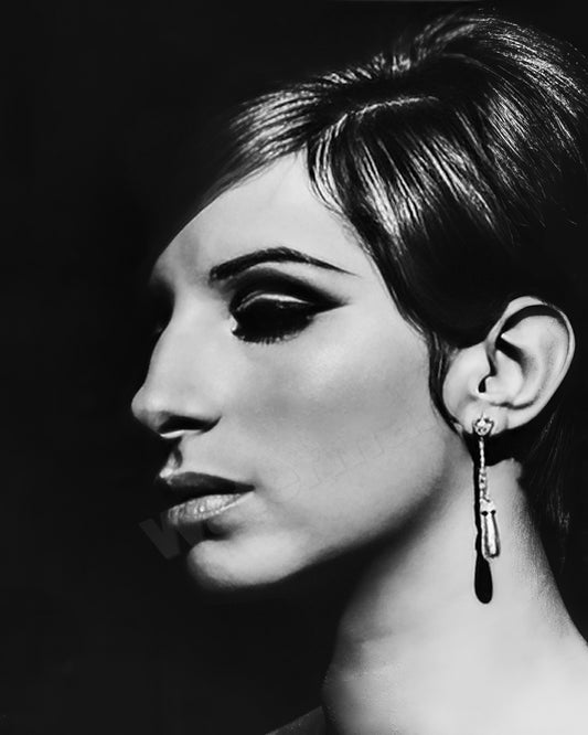 Barbra Streisand B&W Photo - Celebrity Actresses and Musicians