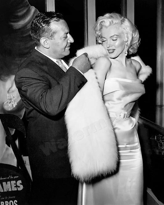 Ciro's Owner Herbert Hover And Marilyn Monroe B&W Photo - Celebrity Actresses
