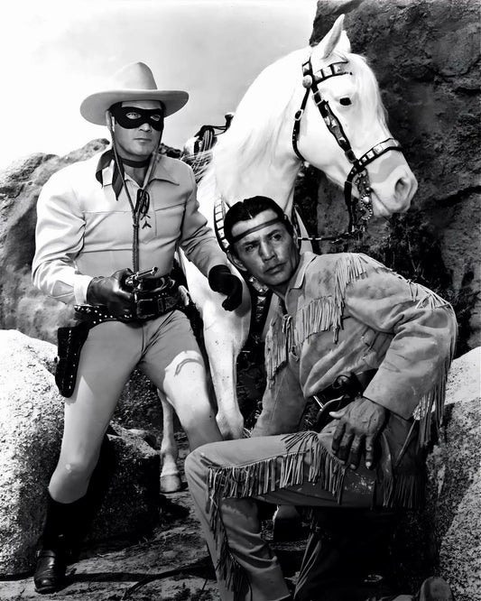 The Lone Ranger B&W Photo - Celebrity Actors