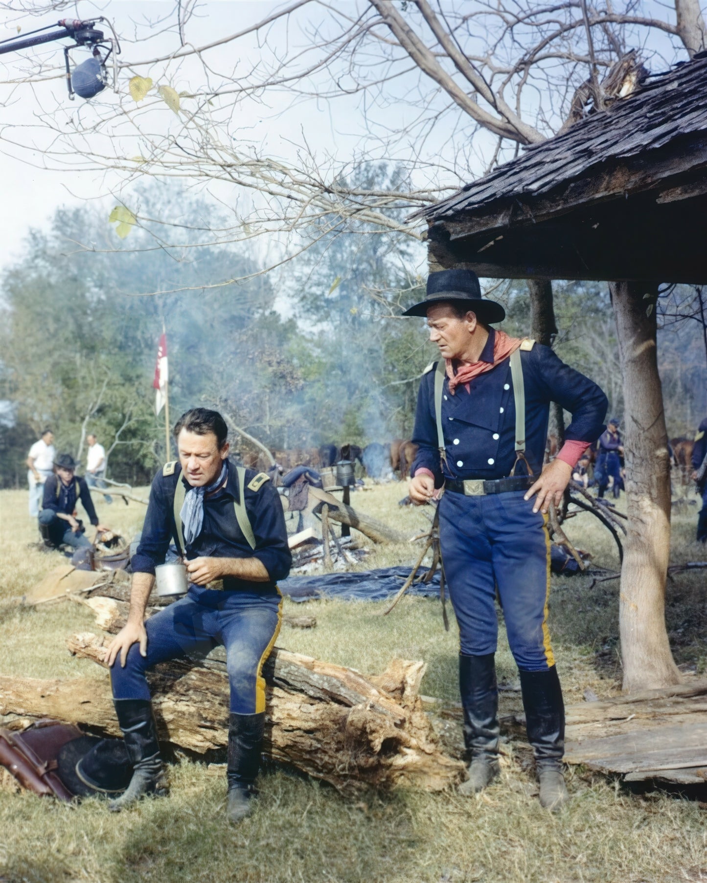 John Wayne William Holden The Horse Soldiers 1959 Vintage Photo - Celebrity Actors