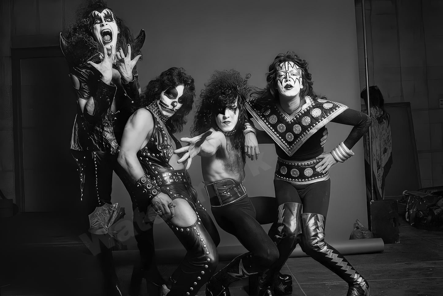 Kiss Band B&W Photo - Celebrity Musicians