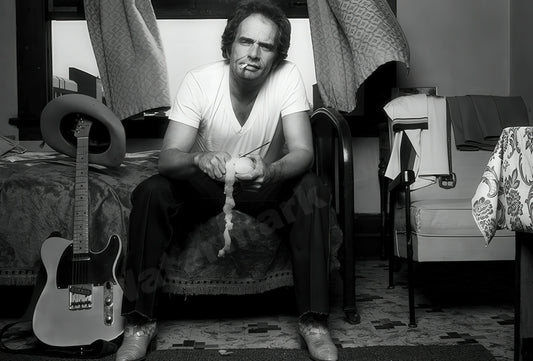 Merle Haggard B&W Photo - Celebrity Musicians
