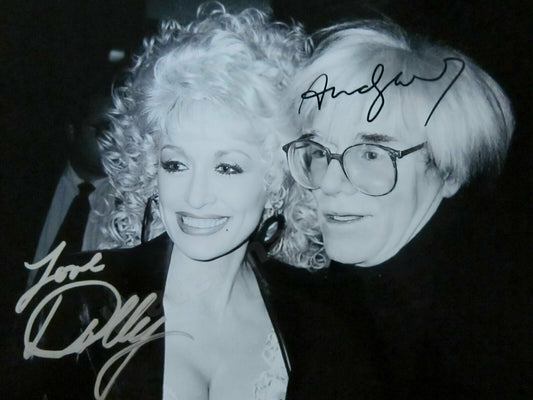 Andy Warhol Dolly Parton Autographed Signed Vintage Photo - Celebrity Autograph Reprint