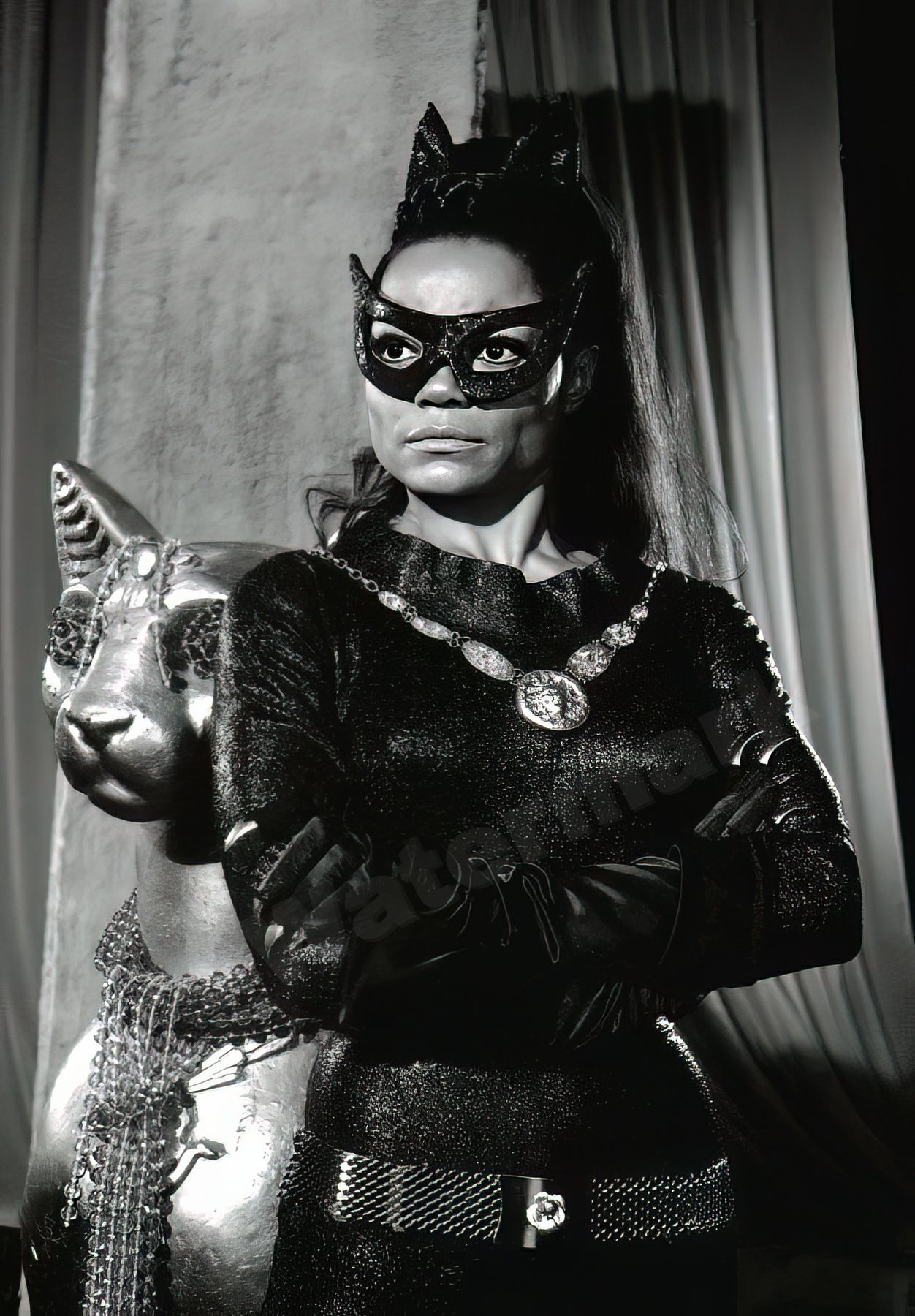Eartha Kitt As Catwoman B&W Photo - Celebrity Actresses and Musicians