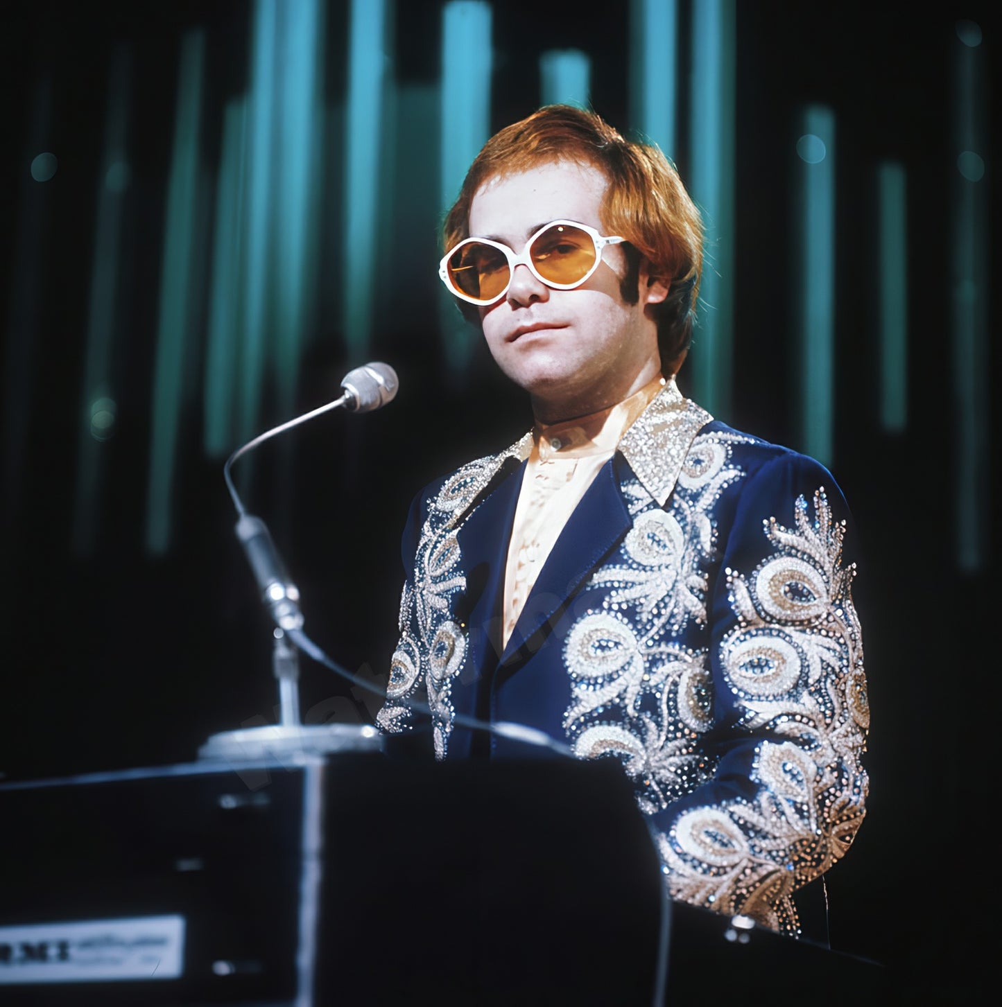 Elton John At The Piano Vintage Photo - Celebrity Musicians