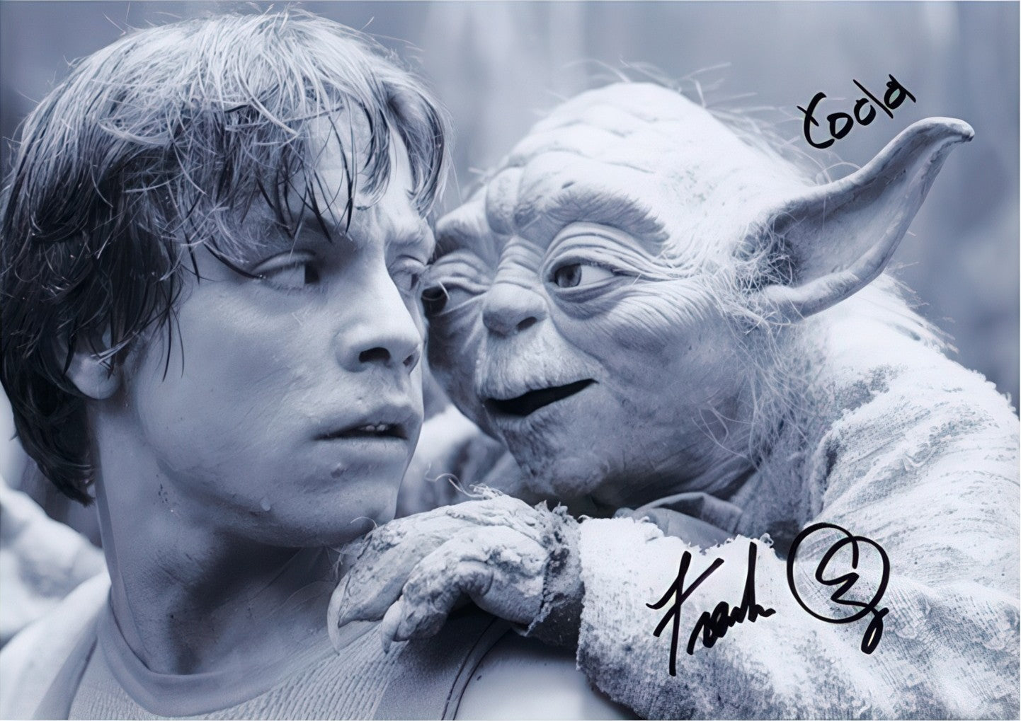 Frank Oz Star Wars Episode V the Empire Strikes Back B&W Photo - Celebrity Autograph Reprint