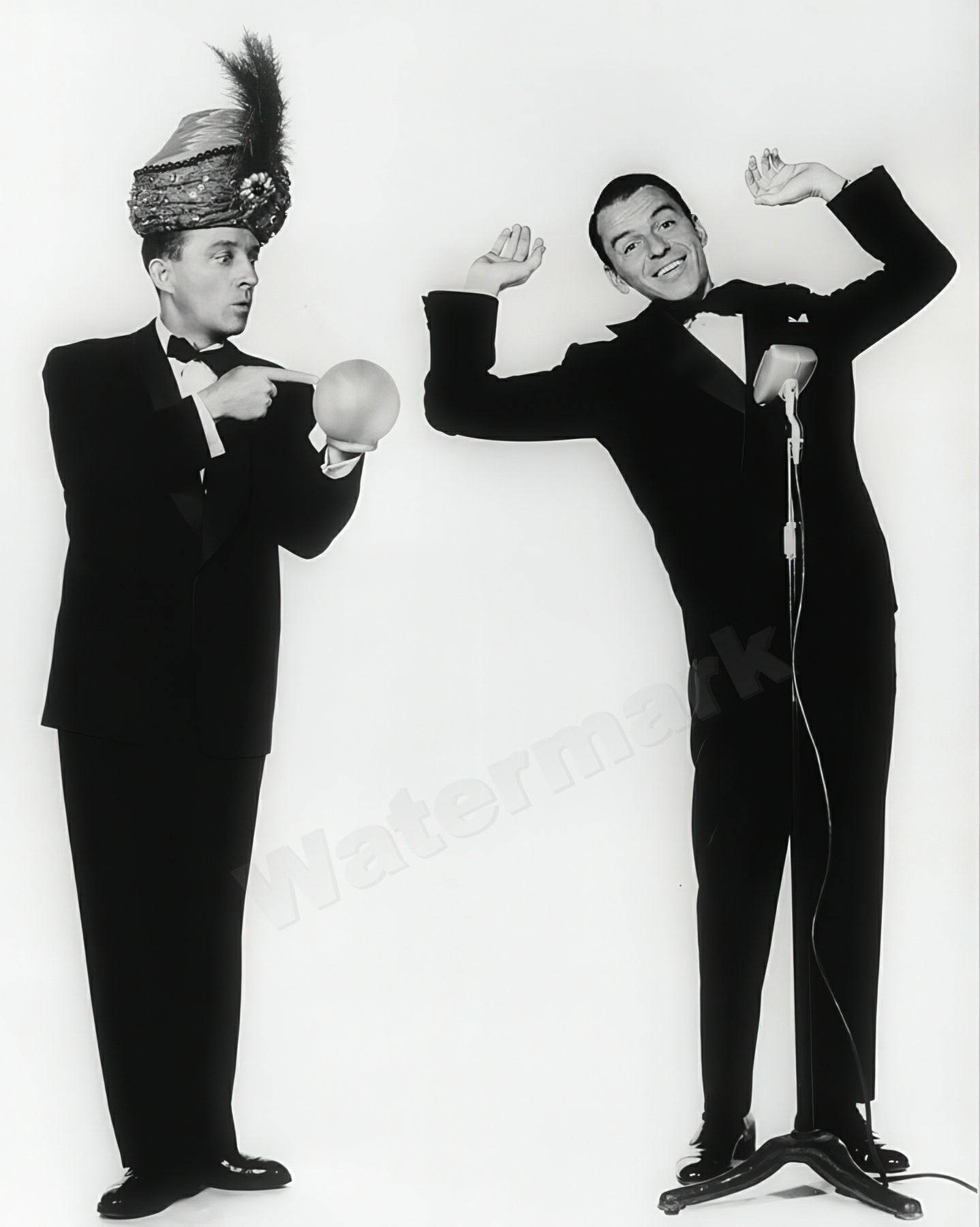 Frank Sinatra And Bing Crosby B&W Photo - Celebrity Musicians and Actors