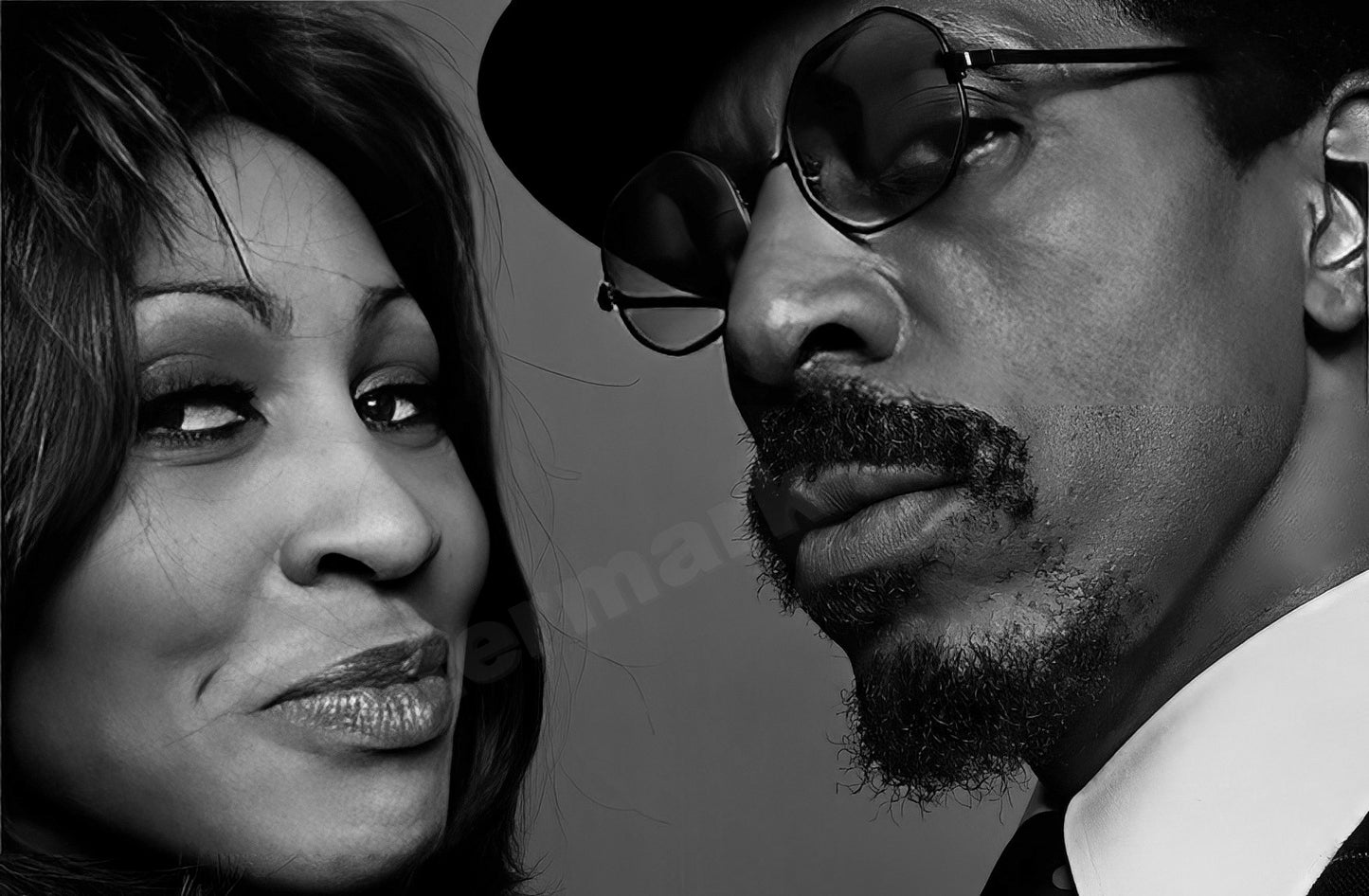 Ike and Tina Turner B&W Photo - Celebrity Musicians