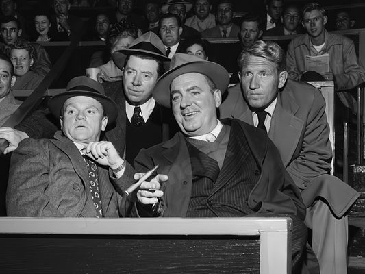 Irish Mob At The Races B&W Photo - Celebrity Actors