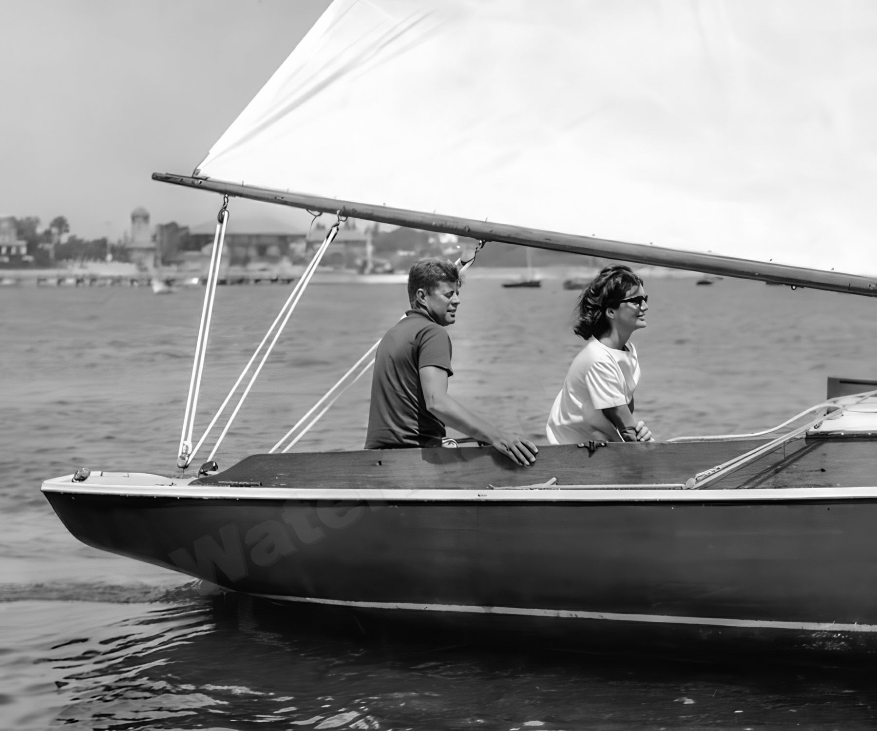 John F. Kennedy And Jackie Kennedy Sailing