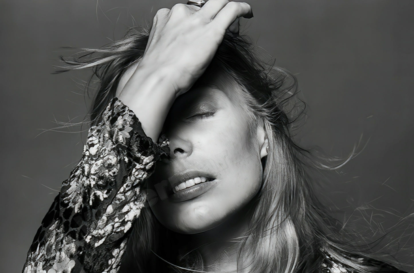 Joni Mitchell B&W Photo - Celebrity Musicians